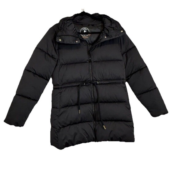 Save the Duck Petunia Black Puffer Jacket Drawstring Waist Women's 2/M NWT $448 - Picture 3 of 16